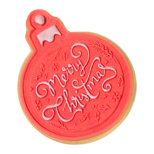 Merry Christmas Large Red Handmade Cookie Merry Christmas Large Red Handmade Cookie