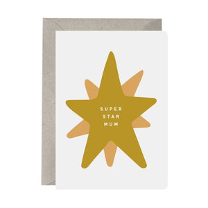 Super Star Mum - Greeting Card