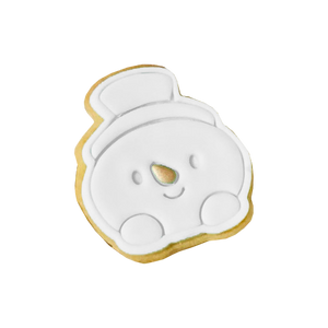 White Snowman Mini Handmade Cookie